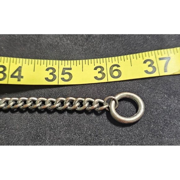 Statement Multi-Strand Necklace Silver Tone Faux Pearl Fringe Boho Style - Picture 5 of 6